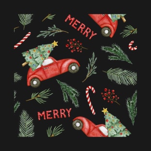 Christmas Pattern - Merry Christmas T-Shirt