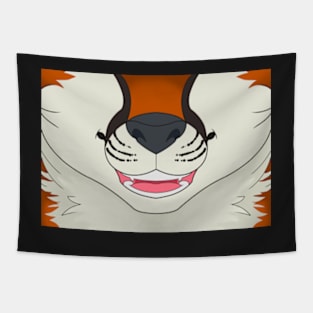 Orange Fox Face Tapestry