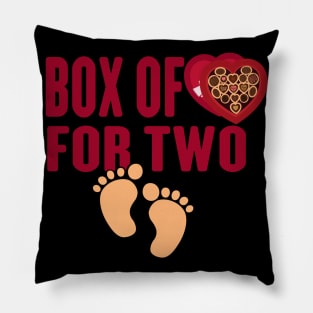 Funny couple design box of chocolate for two Pillow