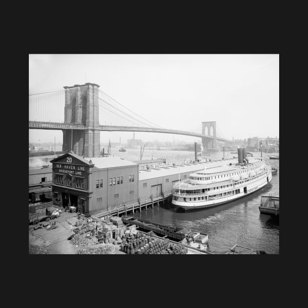 Brooklyn Bridge and Docks, 1905. Vintage Photo by historyphoto