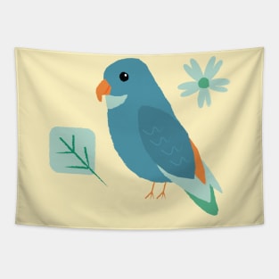 Adorable Blue Parrot bird Tapestry