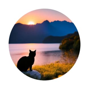 Cat watch sunset T-Shirt