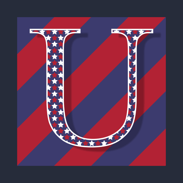 Old Glory Letter U by ArtticArlo