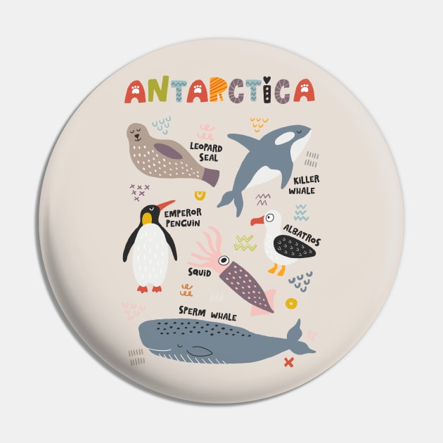 Antarctica Animals Pin by JunkyDotCom