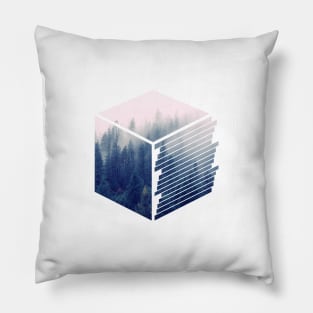 Geometric nature - Cube Pillow