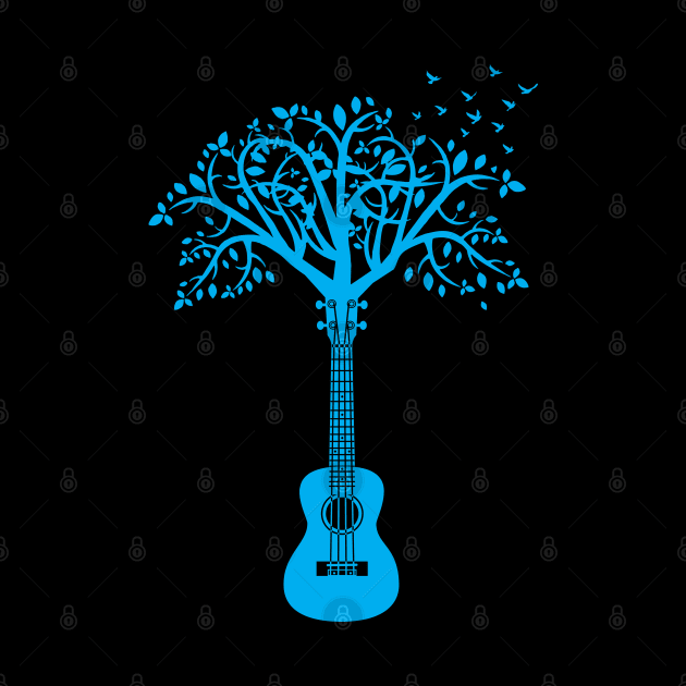 Ukulele Tree Blue by nightsworthy