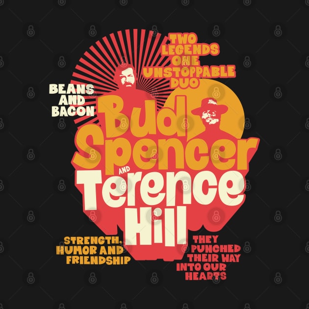 Nostalgic Tribute to Bud Spencer and Terence Hill - Iconic Duo Illustration by Boogosh