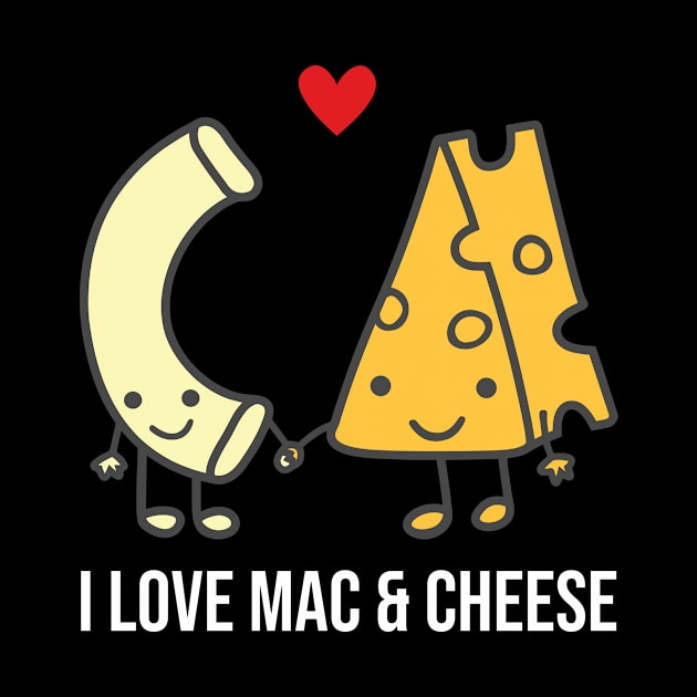 I Love Macaroni and Cheese Funny by Hobbs Text Art