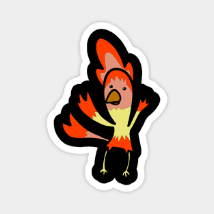 The flame fire chicken hot Magnet