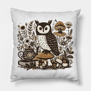 Vintage Cottage Owl Pillow