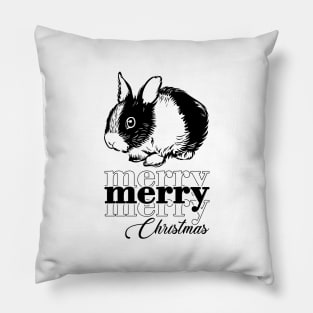 Bunny and Christmas Pillow