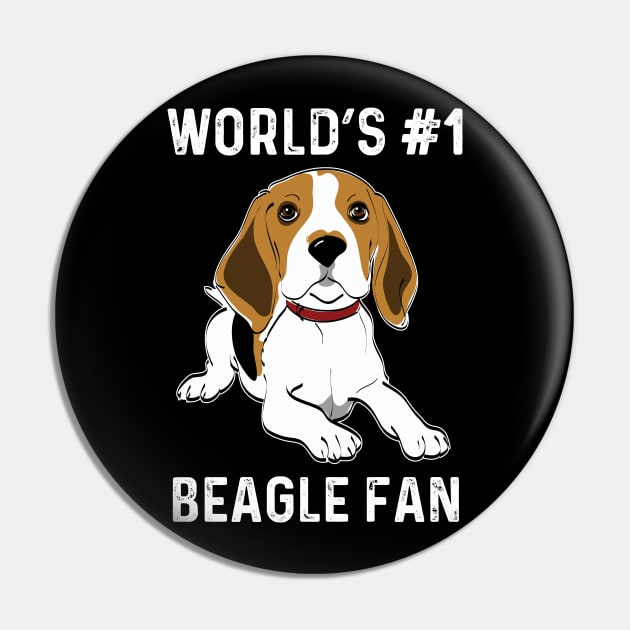 World's No 1 Beagle Fan Beagle Lover Gifts Pin by atomguy