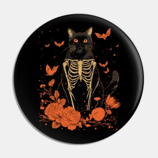 Valentine's Day Love Vintage Halloween Black Cat Witch Retro Cute Super Cool Best Gift Pin