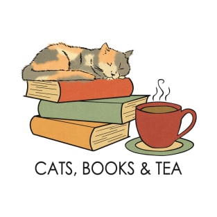 Cats, Books & Tea T-Shirt