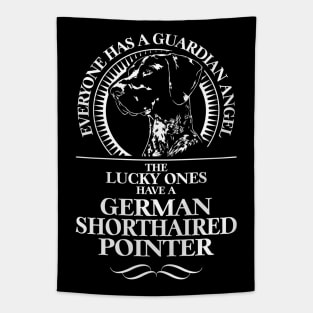 German Shorthaired Pointer Guardian Angel dog sayings Tapestry