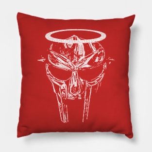 MF Doom Mask Angel White Pillow