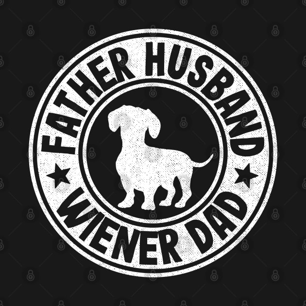 Father Husband Wiener Dad Funny Dachshund by Kuehni