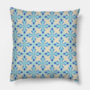 Geometric Blue Colour Pattern Pillow