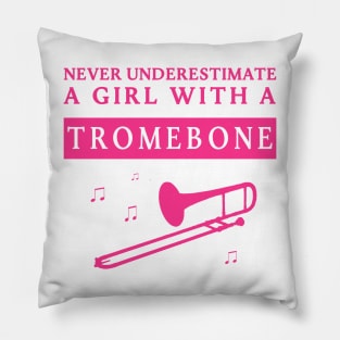 Underestimated Trombone Girl Pillow