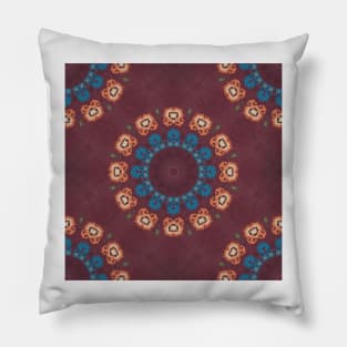 Multicolor Textured Geometric Pattern Pillow