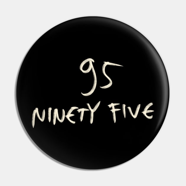 Hand Drawn Letter Number 95 Ninety Five Pin by Saestu Mbathi