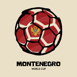 Montenegro Football Country Flag T-Shirt