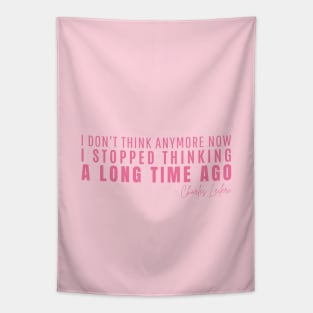 F1 Quote "I don't think anymore now. I stopped thinking a long time ago" by Charles Leclerc Tapestry