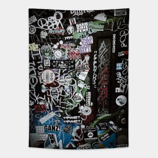 Street Art Graffiti NYC Stickers Tapestry