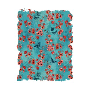 Sakura butterflies in turquoise T-Shirt