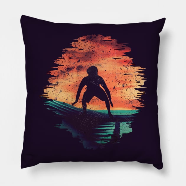 Catching Waves Pillow by Lonesto