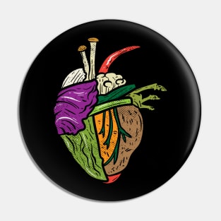 Anatomically Correct Heart From Vegetables Pin