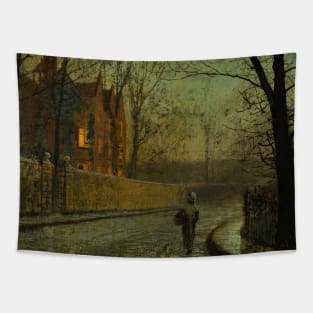 After The Shower by John Atkinson Grimshaw Tapestry