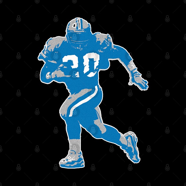 Barry Sanders silhouette art by HelmetAddict