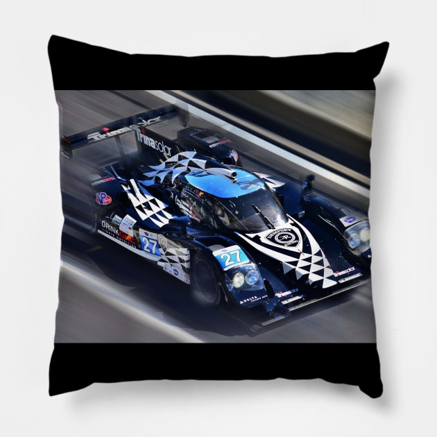 Endurance - Dempsey Racing Lola-Judd Pillow by DeVerviers