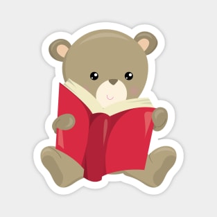 Bear Going To School, Cute Bear, Brown Bear, Books Magnet