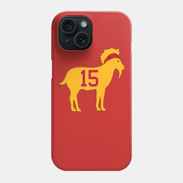 Kansas City Chiefs - Patrick Mahomes GOAT 15 Phone Case by TextTees