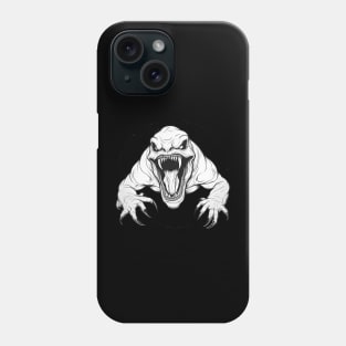 Crawling Monster in Black and White Phone Case