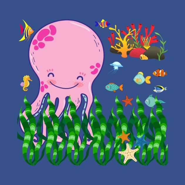 Smiley Octopus by IrenaAner