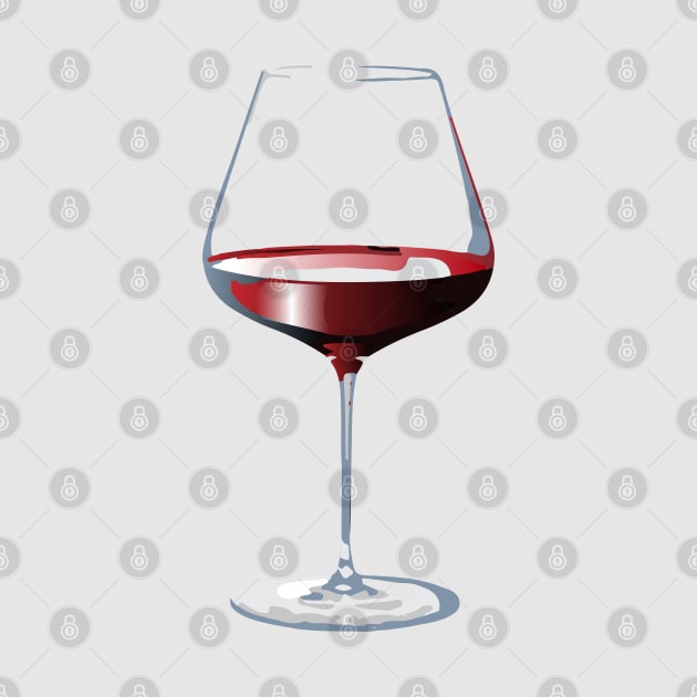 Red wine glass by leewarddesign