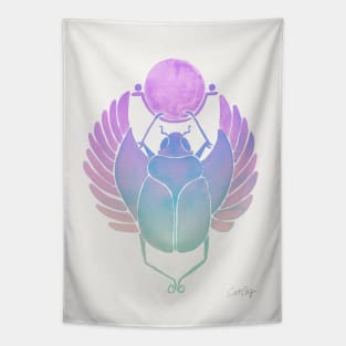 purple scarab Tapestry