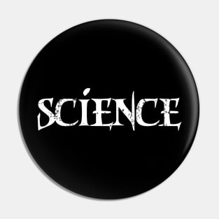 Science lettering white texte Pin