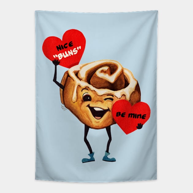 Valentine Cinnamon Bun Tapestry by KellyGilleran