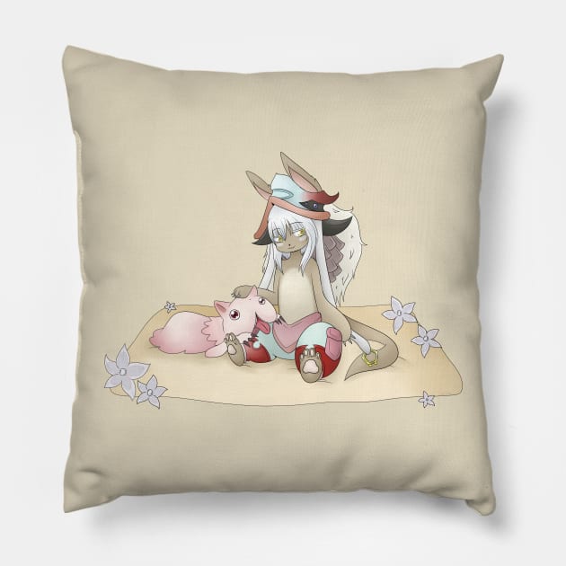 Nanachi and Mitty Pillow by moonlightcranny