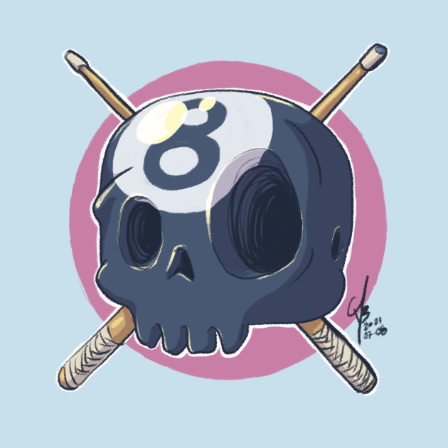 Skull Eight Ball by MBGraphiX