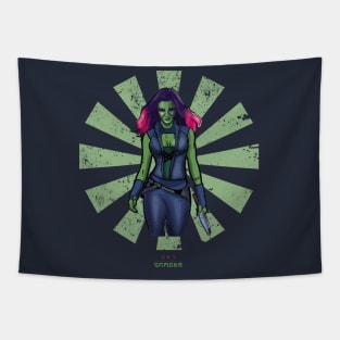 Gamora Retro Japanese Guardians Of The Galaxy Tapestry