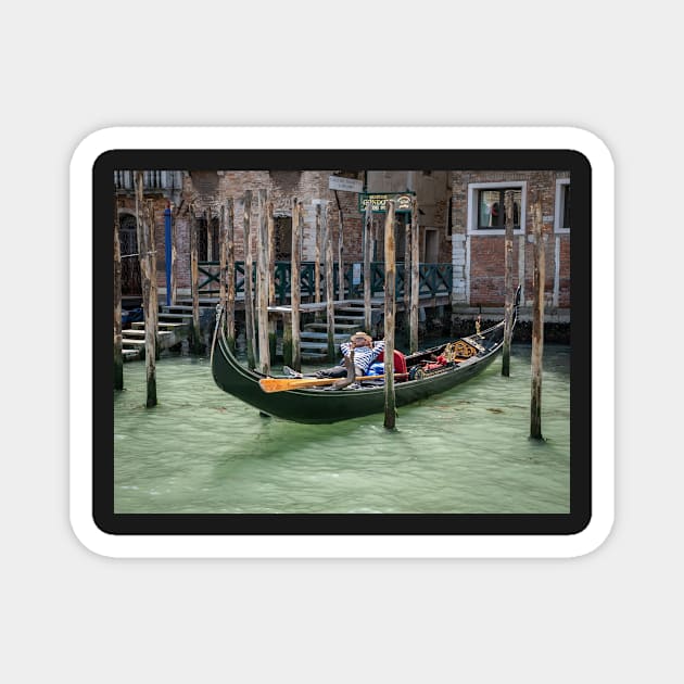 Relaxing In Venice Magnet by jonrendle