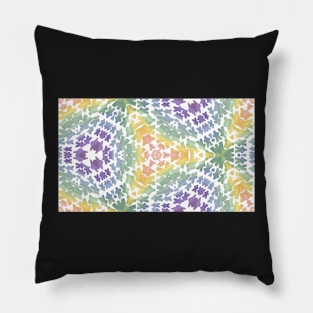 Kaleidoscope Tie Dye Rainbow Meeple Pillow