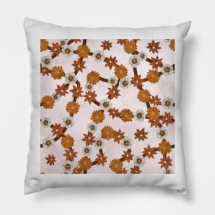Caramel Peanute Foliage Pattern Pillow