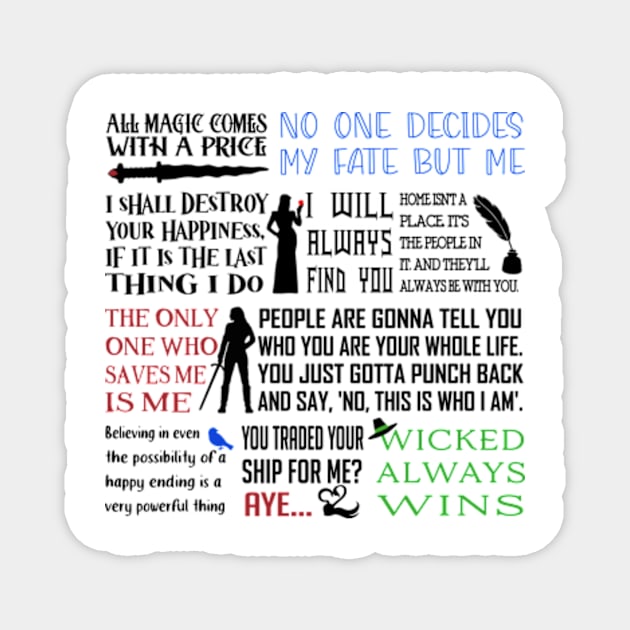 Once Upon a Time Quotes Magnet by Pink and Blues