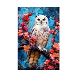 Snowy owl bird painting colors art #Snowyowl T-Shirt